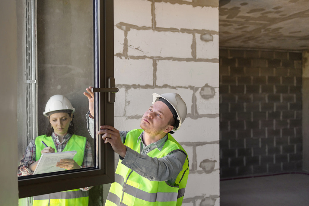 Fenêtre double vitrage en aluminium maison neuve